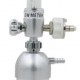 Aluminium oxygen flowmeter with aluminium humidifier bottle