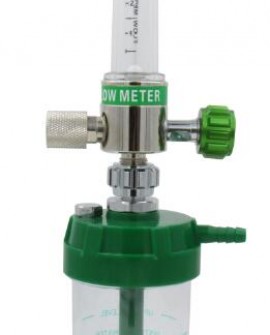 Aluminium oxygen flowmeter with aluminium humidifier bottle