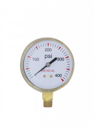 Industrial gauge for oxygen regulator high pressure