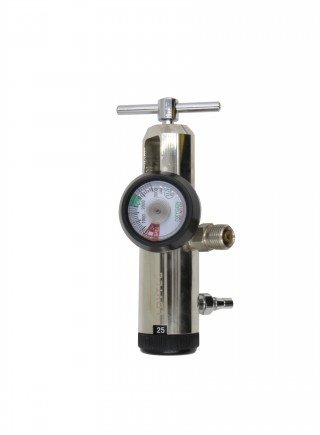 Brass click style oxygen regulator