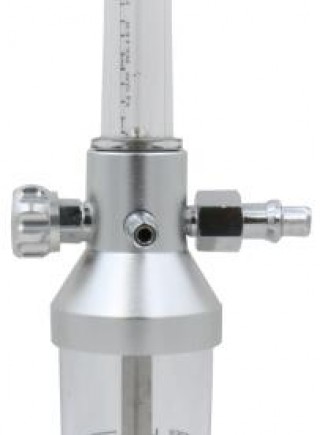 Aluminium oxygen flowmeter with aluminium humidifier bottle