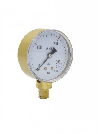 Industrial gauge for oxygen regulator high pressure