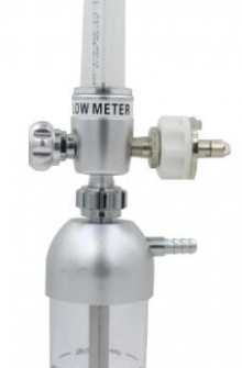 Aluminium oxygen flowmeter with aluminium humidifier bottle
